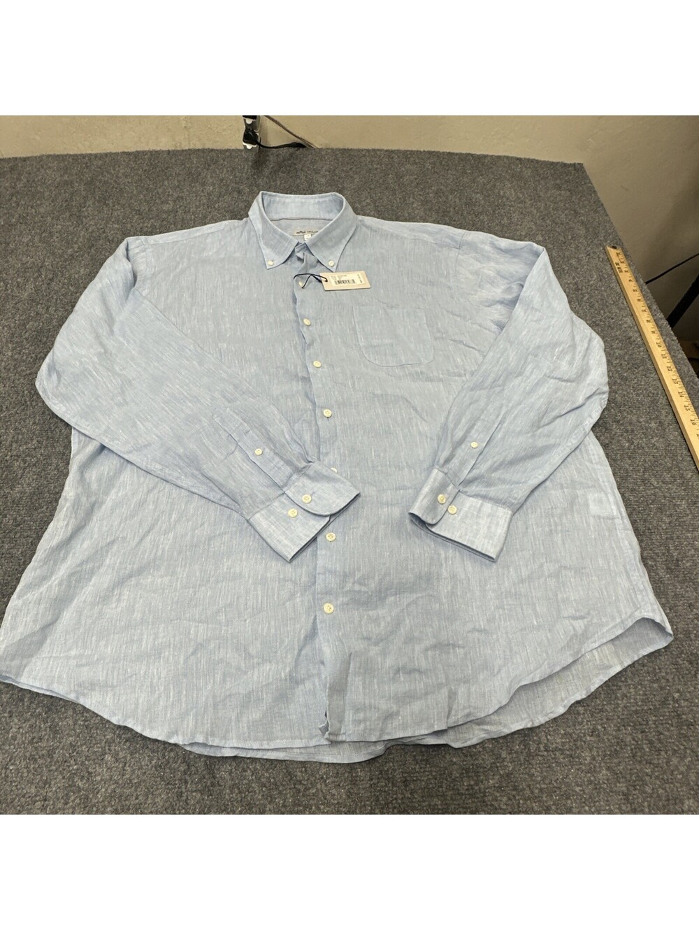 NWT Peter Millar Crown Cool Stretch Blue Button Down 2XL Shirt